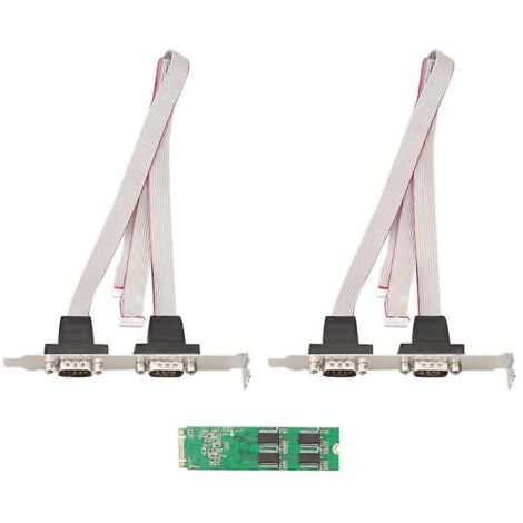Carte d'extension M.2 vers 4 ports série RS232 COMM DB9 (1/5)