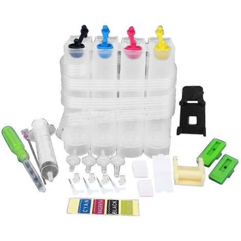 Nouvelle cartouche d'encre rechargeable DIY 4 couleurs compatible CISS pour imprimante série (1/5)