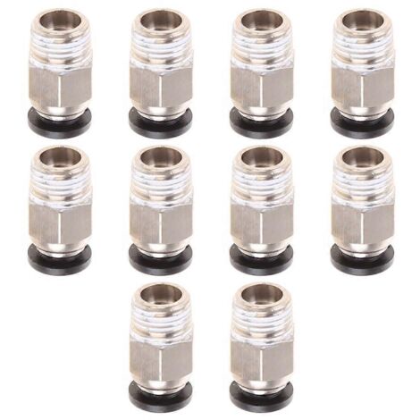 Kit de 10 connecteurs pneumatiques PC4 M10 pour imprimante 3D, facile à installer et à retirer. (1/5)
