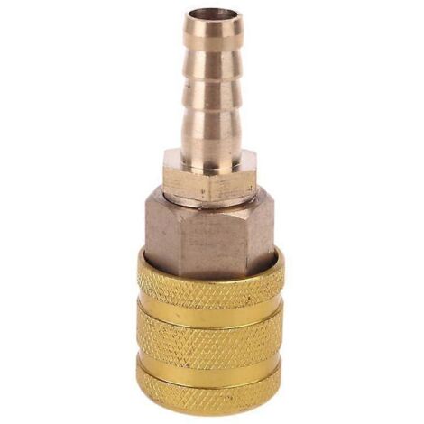 Raccord de tuyau d'air de 8 mm pour compresseur d'air, en laiton, avec fiche de coupleur. (1/5)