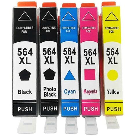 Cartouches d'encre multicolores pour imprimantes HP Photosmart D5445 et D5460 (avec puce) (1/5)