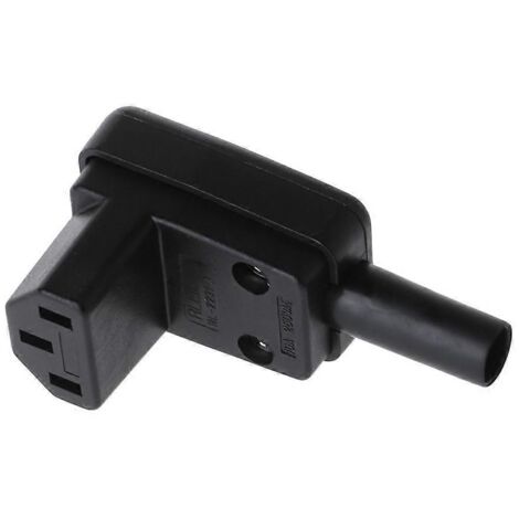 Connecteur de câble d'alimentation femelle IEC 320 coudé à 90° pour 10 A / 250 V CA (1/5)