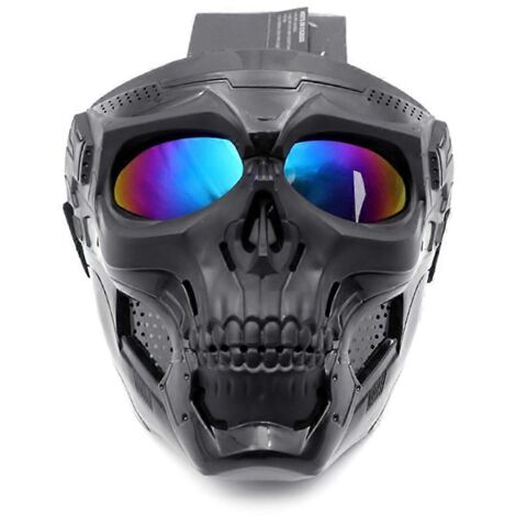 Lunettes de protection noires rembourrées pour quad et moto avec masque facial (1/5)