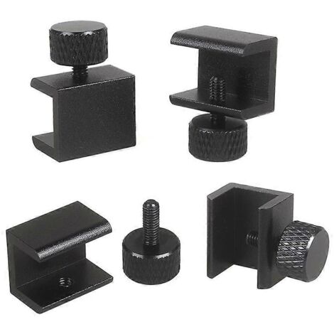 Lot de 4 pinces de fixation pour plateau chauffant en verre d'imprimante 3D, réglables, en alliage d'aluminium (1/5)