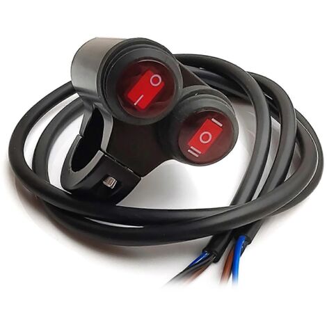 Interrupteurs étanches pour guidon de moto, 2 ports + 3 ports, marche/arrêt des phares, 12 V (1/5)