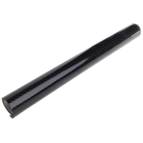 Autocollant vinyle adhésif en fibre de carbone noir brillant ultra ultra brillant pour voiture, 30,5 x 152,4 cm (12 x 60 pouces). (1/5)