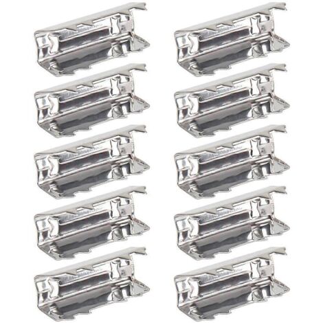 10 clips de fixation métalliques GT2 pour courroie de distribution ouverte en caoutchouc de 6 mm