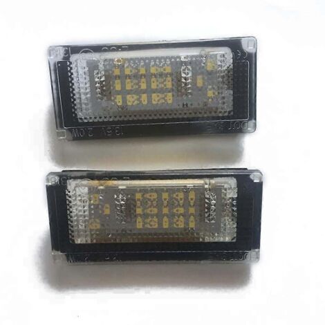 Lot de 2 éclairages de plaque d'immatriculation à LED blanches pour Mini Cooper S R50 R