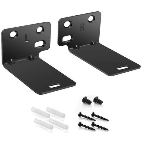 Kit de fixation murale en métal noir compatible avec les modèles Soundtouch 300, 500 et 700 (1 paire) (1/5)