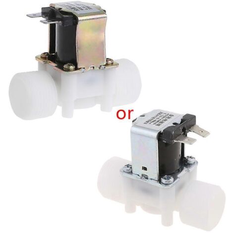 Électrovanne 3/4" AC 220V PP N/C, dispositif de dérivation et de contrôle d'eau, plastique (1/5)