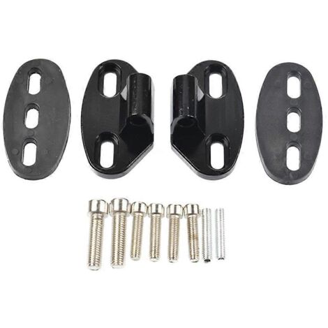 Adaptateurs de rétroviseurs noirs pour moto, modification par boulon de conversion. (1/5)