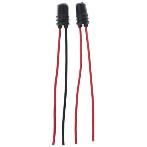 Lot de 2 douilles pour ampoules T10 W5W pour voitures, camions et bateaux, avec rallonge de connecteur. (1/5)