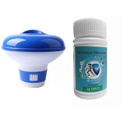 Distributeur de chlore flottant pour piscine, grande capacité, avec couvercle verrouillable (1/5)