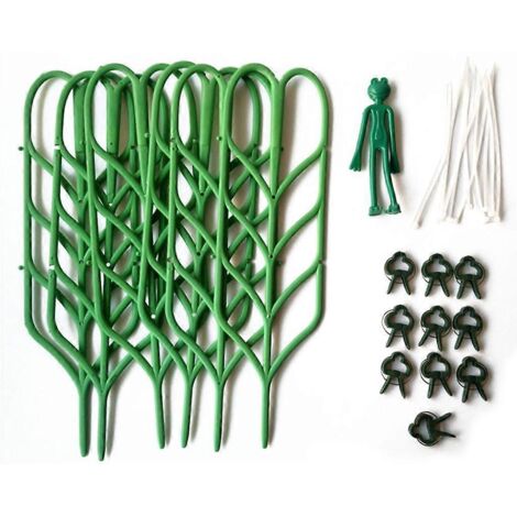 Kits de support pour treillis de plantes d'intérieur grimpantes, supports en forme de feuille verte (1/5)