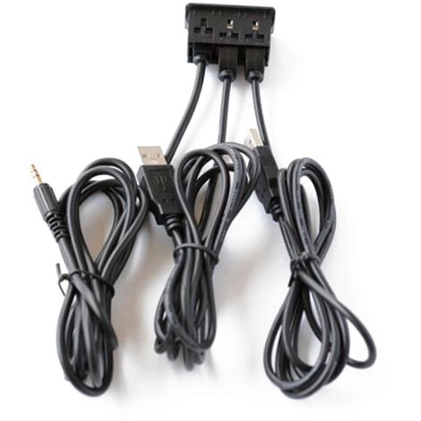Câble adaptateur d'extension double USB 3.0 encastré pour tableau de bord de voiture ou de camion (1/5)