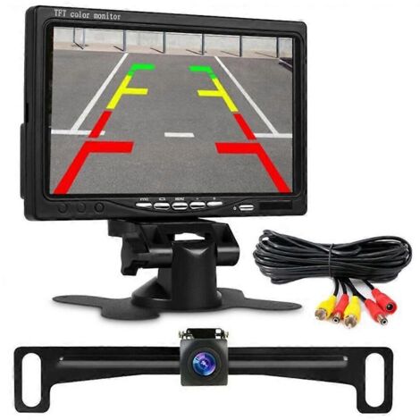 Système de caméra de recul avec écran LCD TFT 7 pouces, étanche, pour camping-cars, camions et voitures. (1/5)
