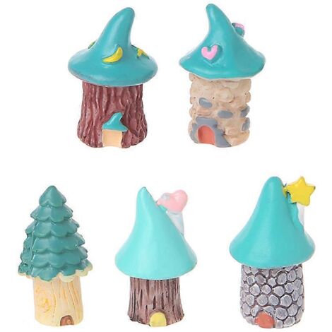 Maison miniature en résine pour jardin féerique, décorations miniatures de jardin à faire soi-même (1/5)