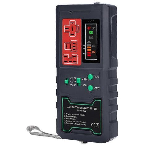 Testeur de relais électronique automobile - Outil de diagnostic de tension - Vérificateur de batterie 4 et 5 broches (1/5)