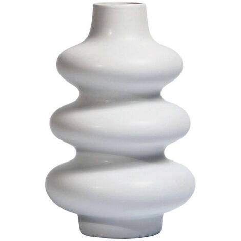 Vase en céramique nordique à motif circulaire hétérosexuel, contenant hydroponique pour fleurs séchées, décoration pour la maison, le salon ou la table à manger. (1/5)