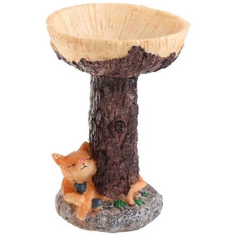 Ornements de jardin de Noël chics en forme de souche d'arbre, figurines de bureau en résine (1/5)