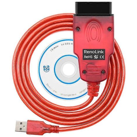 Câble de diagnostic OBD2 V1.99 pour programmateur d'ECU Renault (ECM). (1/5)