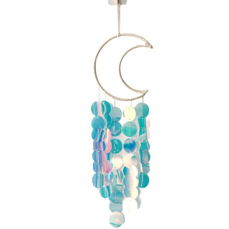 Décorations suspendues en sequins en forme de lune pour jardin, chambre ou salon (1/5)