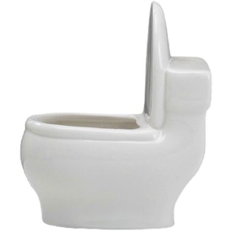 Pot de fleurs en céramique en forme de toilette pour plantes succulentes, bonsaï en pot (1/5)