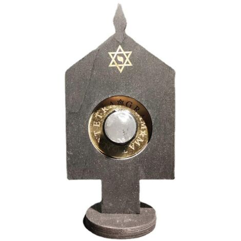 Boule décorative en bois imitation cristal pour sorcière, plateau en bois mystique pour divination, fournitures pour autel de sorcellerie (1/5)