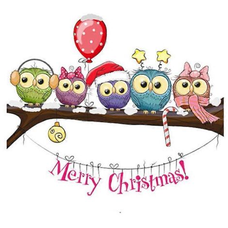 Décorations murales et de fenêtre Joyeux Noël - Affiches, stickers hibou, décorations de sapin de Noël pour le Nouvel An (1/5)