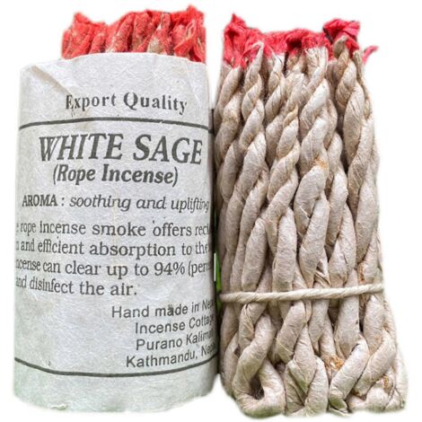 40 brins d'encens de sauge blanche faits main, encens naturel de Bouddha, parfum d'intérieur à faire soi-même (1/5)
