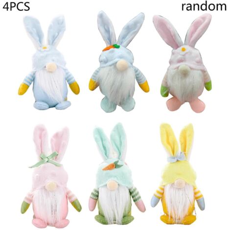 décorations de Pâques, peluches sans visage de gnome et lapin de Pâques avec Ea (1/5)