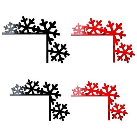 Lot de 4 autocollants décoratifs 3D flocons de neige pour interrupteur, à poser sur une porte ou un mur. Amovibles. (1/5)