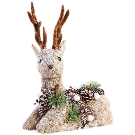 Décoration de Noël créative en forme de cerf, décor de fête sur le thème de l'hiver (1/5)
