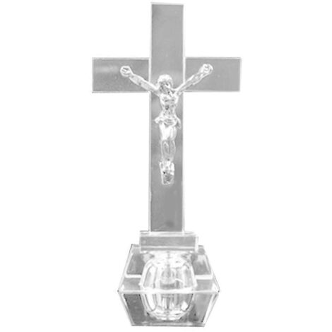 Crucifix en cristal, croix murale, décoration murale, croix, bénédiction et spiritualité (1/5)