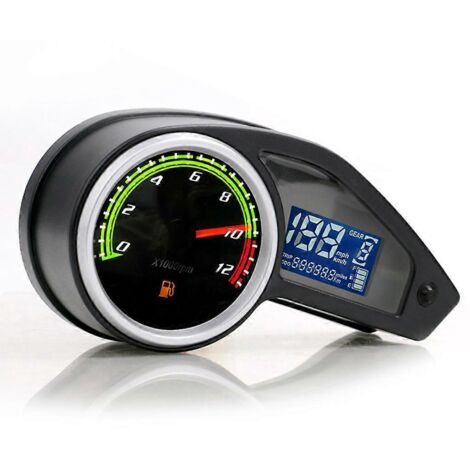 Compteur de vitesse numérique pour scooter et moto, monté sur guidon, avec jauge à carburant. (1/5)