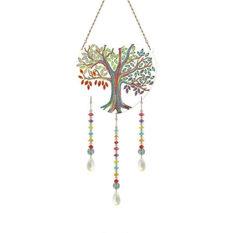 Carillon à vent Arbre d'amour à faire soi-même, peinture diamant, décoration pour café, hôtel ou maison (1/5)