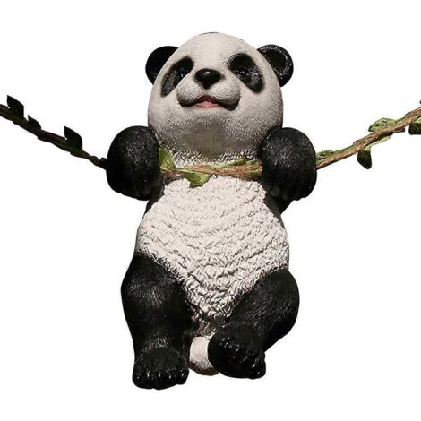 Décoration de pot de fleurs panda de dessin animé, animal simulé, ornement de jardin. (1/5)