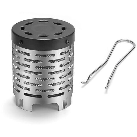 Petit réchaud de camping en acier inoxydable pour la pêche, la randonnée et le trekking. (1/5)