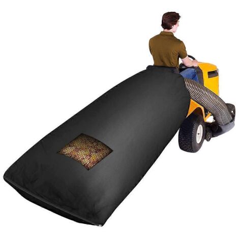 Sac à feuilles universel pour tracteur tondeuse, grande capacité, réutilisable, pour la collecte des déchets de jardin et des feuilles. (1/5)