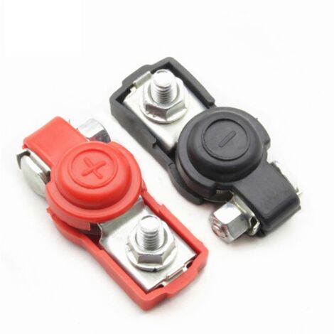 Lot de 2 bornes de batterie automobile légères à déconnexion rapide, zinguées (1/5)