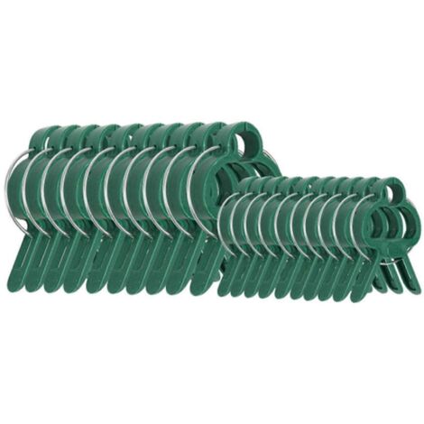Lot de 20 pinces à plantes réutilisables en plastique pour le jardinage : fixation, support pour fleurs, vignes, légumes, tomates et autres plantes grimpantes. (1/5)