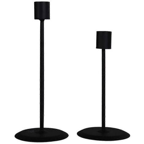 Ensemble de 2 bougeoirs pour décoration de table (mariage, dîner aux chandelles, hôtel, maison). (1/5)