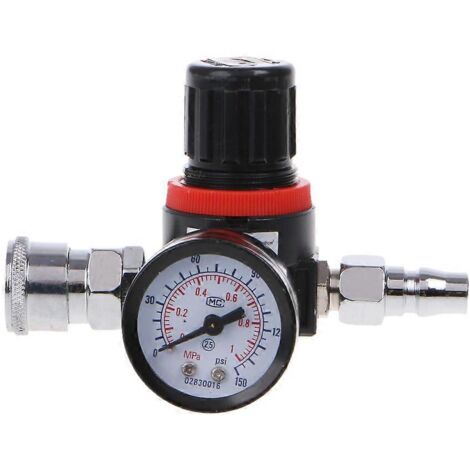 Manomètre de pression du régulateur de pulvérisation, mini-filtre séparateur en ligne 1/4", (1/5)