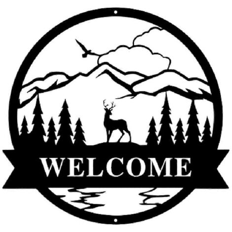 Pendentif mural en fer forgé représentant un élan de la forêt creuse, décoration murale, ornement artistique à suspendre, design moderne et minimaliste pour la maison, le bureau, une fête ou un arbre (1/5)