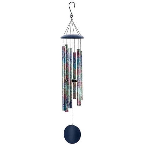 Carillon éolien à 6 tubes métalliques de 45 pouces, style cloches de chapelle, décoration pour la maison, le jardin et la cour (1/5)