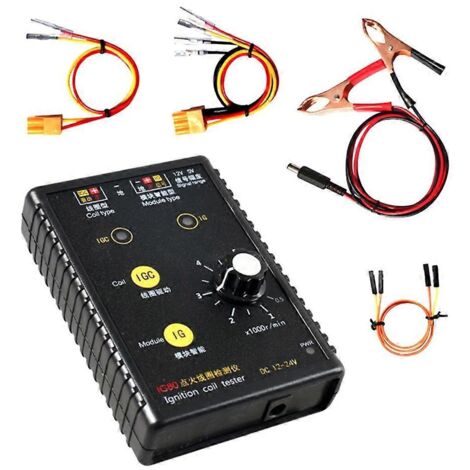 Outil de test d'allumage de bobine IG80 pour voitures à essence, pétrole et gaz naturel (12 V 24 V) (1/5)
