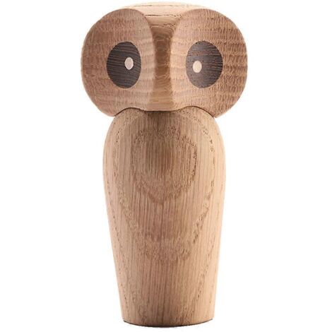 Figurines de chouettes adorables en bois, à poser sur une étagère, pour le salon. Cadeau de collection. (1/5)