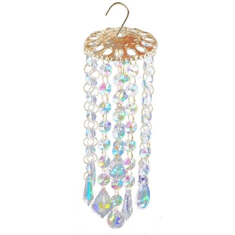 Carillon éolien en cristal, pendentif attrape-soleil coloré à suspendre, décoration artistique pour la maison, le balcon, le jardin, la cour et la porte d'entrée. (1/5)