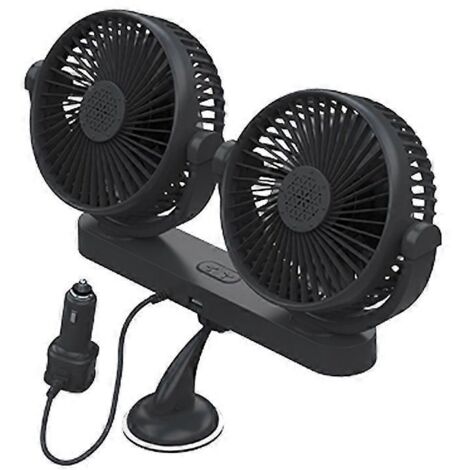 Ventilateur de voiture rotatif à 360°, 3 vitesses, 12 V/24 V, électrique (1/5)