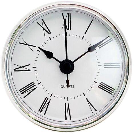 Horloge classique ronde en métal noir avec mouvement à quartz de 70 mm (2,8 pouces). (1/5)